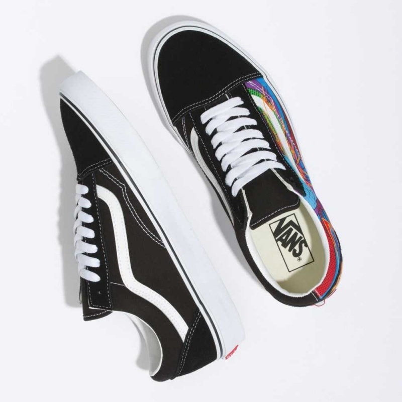 Vans Old Skool Classic Damen Schwarz Mehrfarbig | 60318DVHW