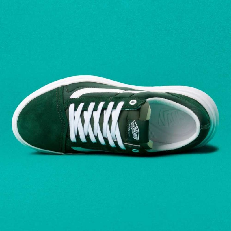 Vans Old Skool Overt CC Classic Damen Dunkelgrün Weiß | 89017OKMA