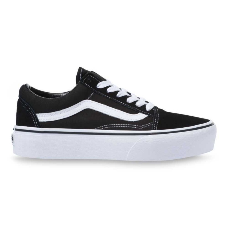 Vans Old Skool Plattform Classic Damen Schwarz Weiß | 32961NADB