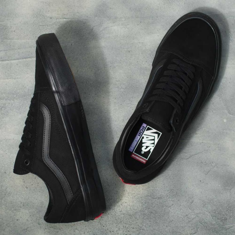 Vans Old Skool Skateschuhe Herren Schwarz Schwarz | 59071SXFA