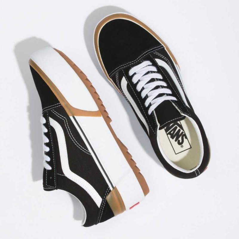 Vans Old Skool Stacked Classic Damen Schwarz Weiß | 10739ZVEB