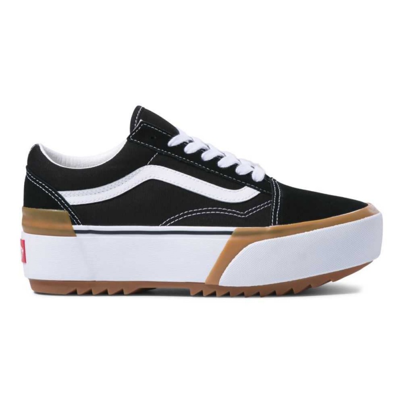 Vans Old Skool Stacked Classic Damen Schwarz Weiß | 10739ZVEB