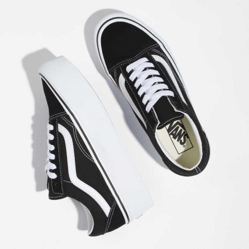 Vans Old Skool Stackform Classic Damen Schwarz Weiß | 37082DRXV