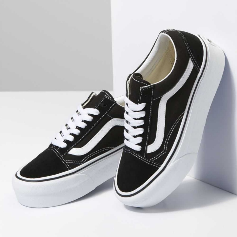 Vans Old Skool Stackform Classic Damen Schwarz Weiß | 37082DRXV