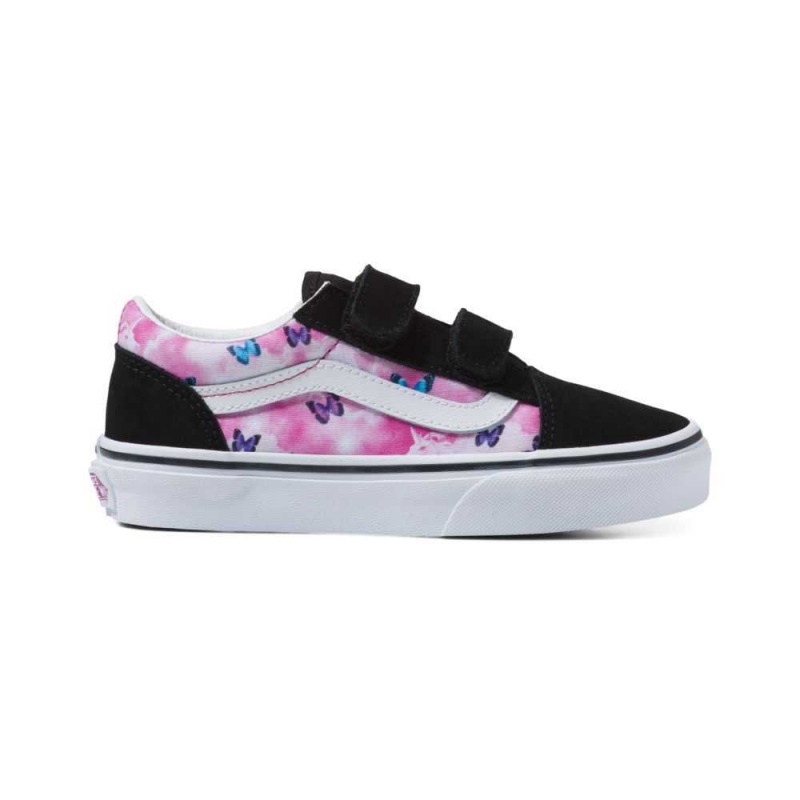 Vans Old Skool V Butterfly Dream Classic Damen Fuchsie Rot Weiß | 71286PGRE