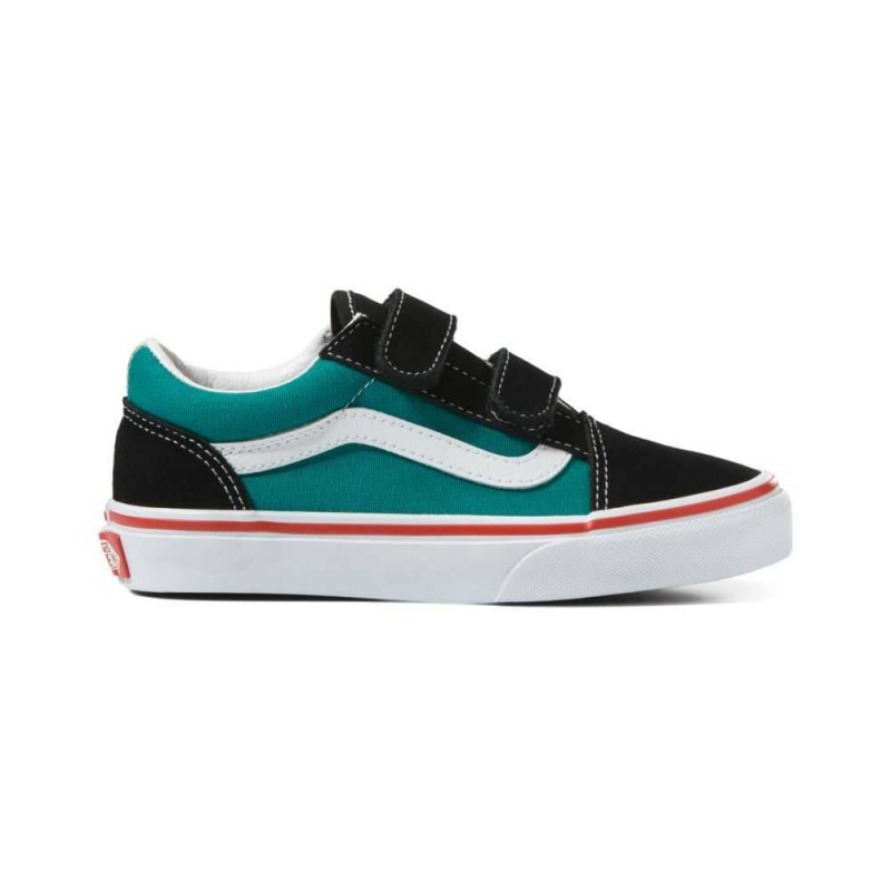 Vans Old Skool V Classic Damen Schwarz Mehrfarbig | 52369RYNC