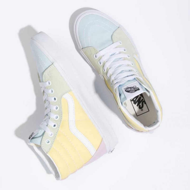 Vans Pastel Block Sk8-Hi Classic Damen Mehrfarbig Weiß | 92168DXPN