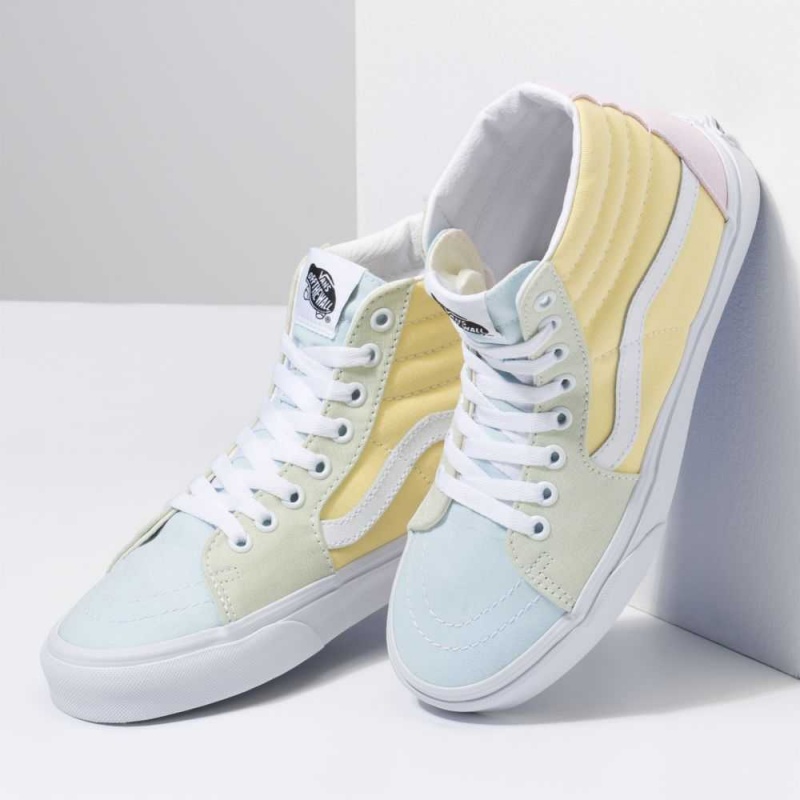 Vans Pastel Block Sk8-Hi Classic Damen Mehrfarbig Weiß | 92168DXPN