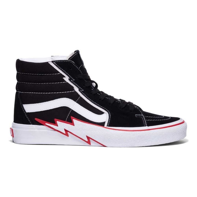 Vans Sk8-Hi Bolt Classic Damen Schwarz Rot | 91768UQEA