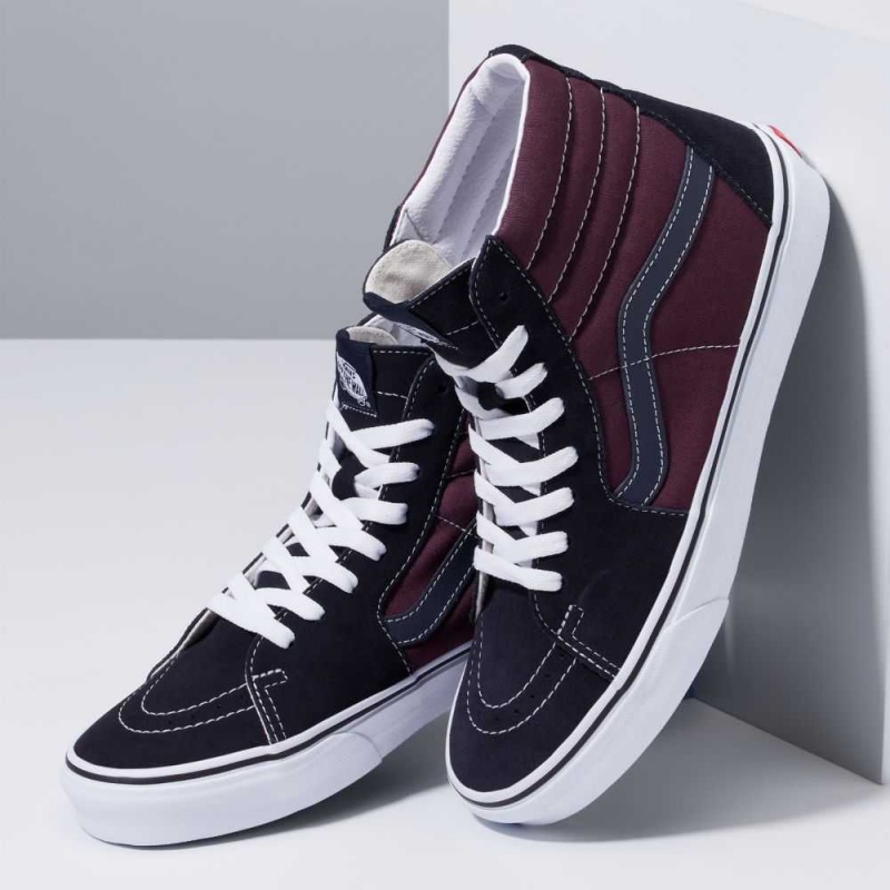 Vans Sk8-Hi Classic Damen Navy | 62195ORBZ