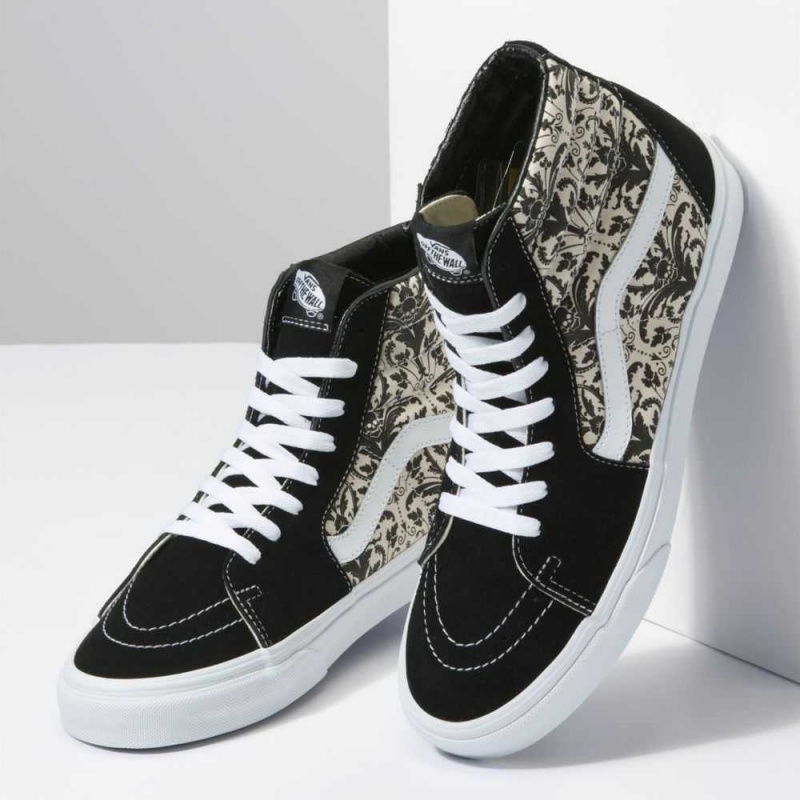 Vans Sk8-Hi Classic Damen Schwarz Beige Weiß | 03172TAUH