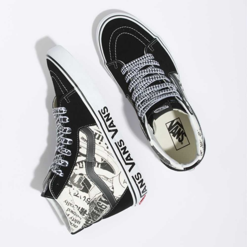 Vans Sk8-Hi Classic Damen Schwarz Weiß | 49068OAVR