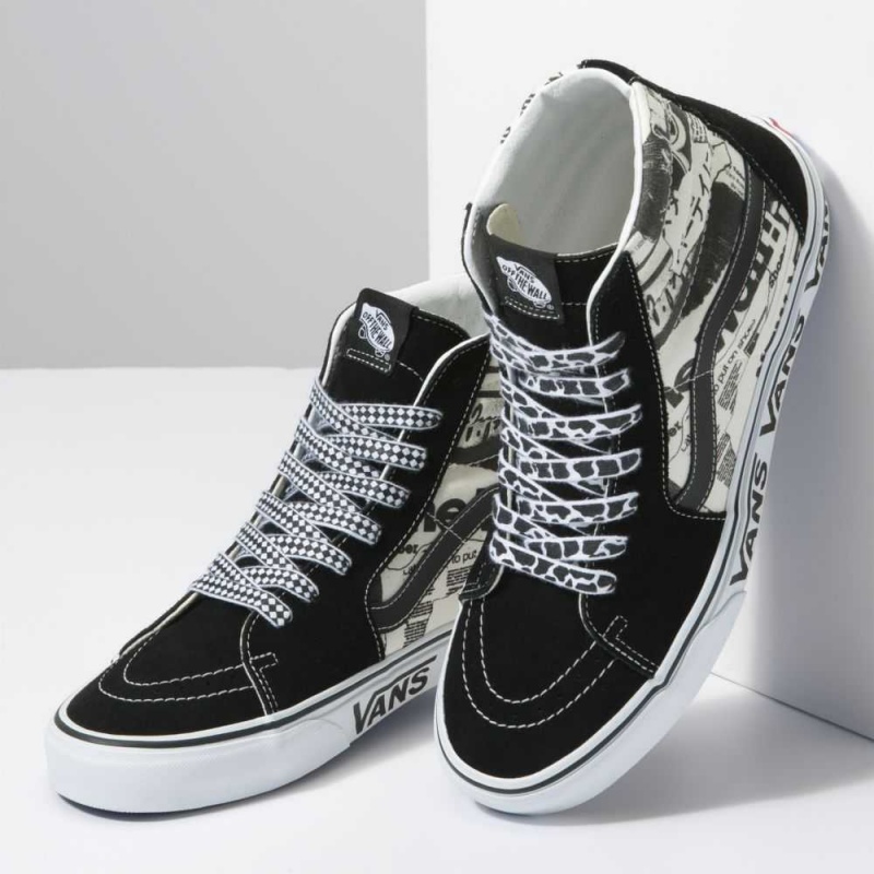 Vans Sk8-Hi Classic Damen Schwarz Weiß | 49068OAVR