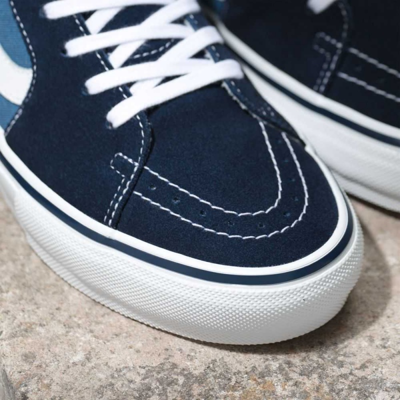 Vans Sk8-Hi Skateschuhe Herren Navy Weiß | 54236WBMK