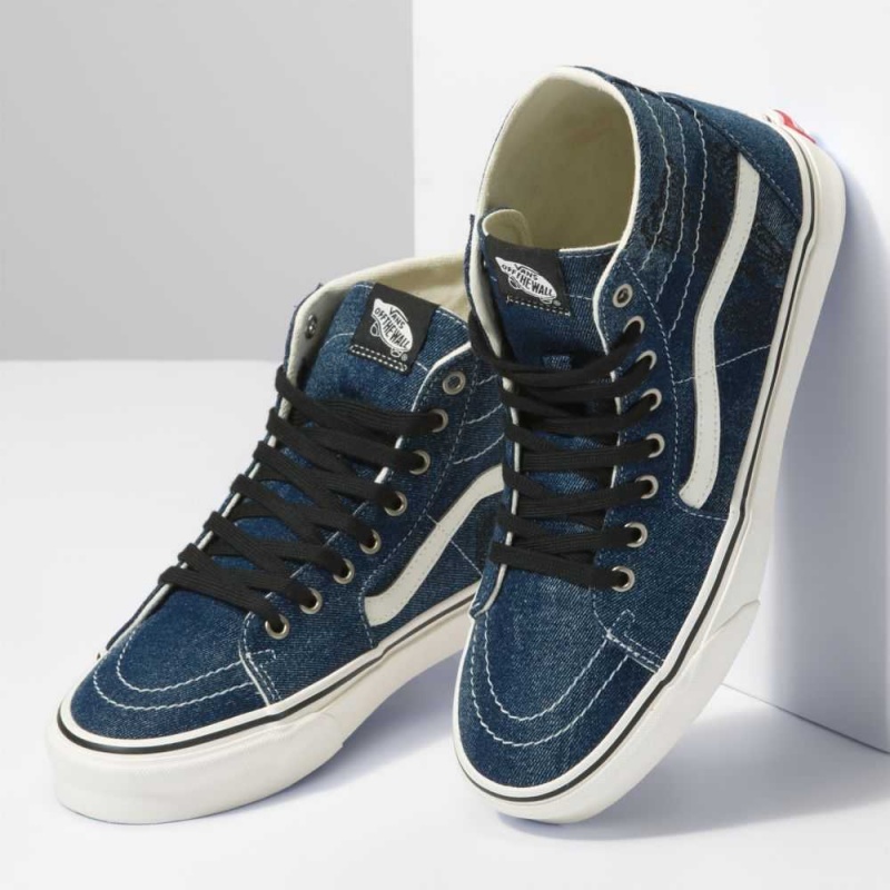 Vans Sk8-Hi Tapered Classic Damen Blau Navy Weiß | 01382IWSO