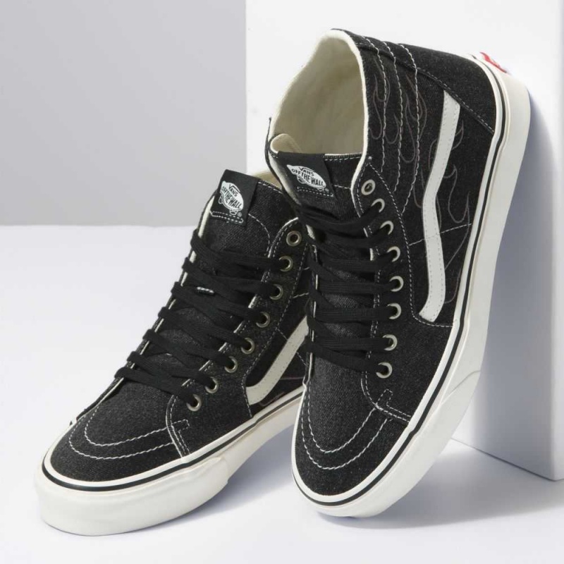 Vans Sk8-Hi Tapered Classic Damen Blau Schwarz Weiß | 24598WUIB