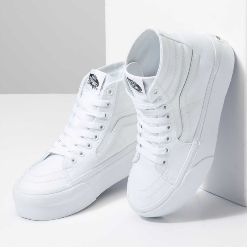 Vans Sk8-Hi Tapered Stackform Classic Damen Weiß | 51074RXKQ