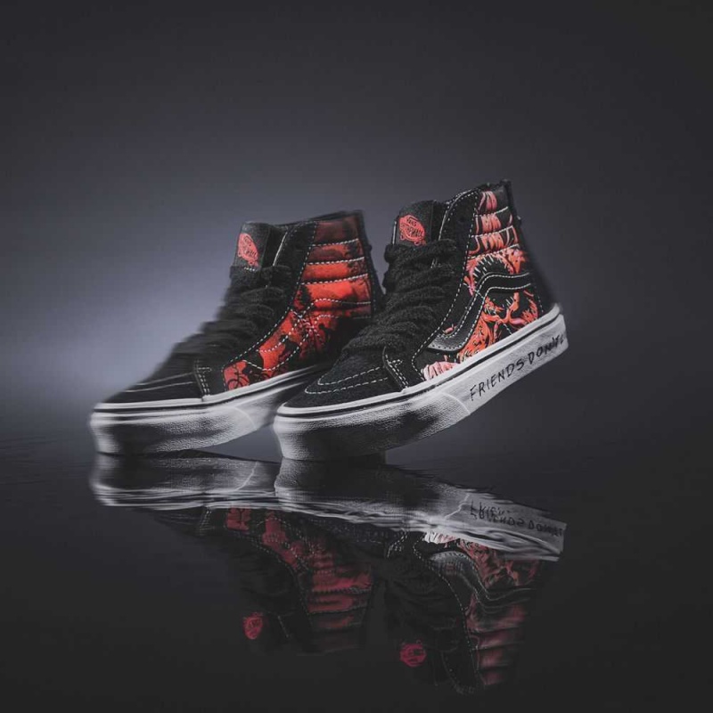 Vans Stranger Things Sk8-Hi Reissue Classic Damen Schwarz Rot | 01236OCUV