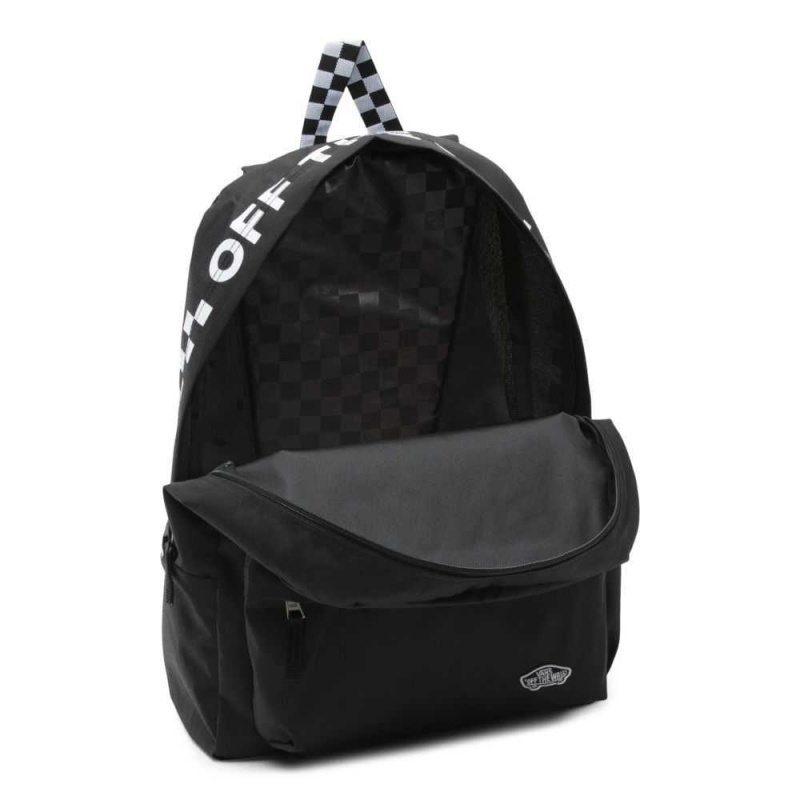 Vans Street Sport Realm Rucksäcke Damen Schwarz Weiß | 18627OQNX