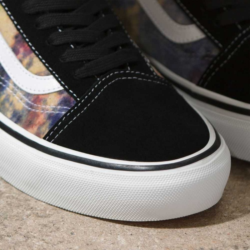 Vans Tie-Dye Terry Old Skool Skateschuhe Damen Schwarz Mehrfarbig | 36502JBVX