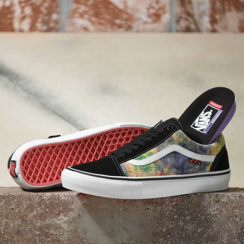 Vans Tie-Dye Terry Old Skool Skateschuhe Damen Schwarz Mehrfarbig | 36502JBVX