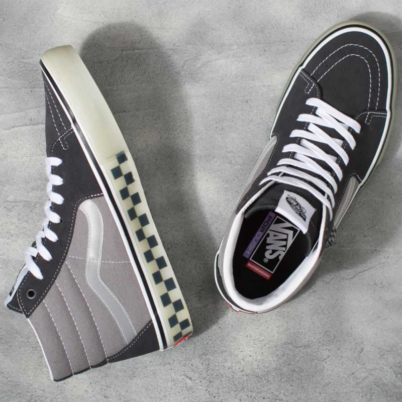 Vans Translucent Rubber Sk8-Hi Skateschuhe Herren Grau | 43029DMBI