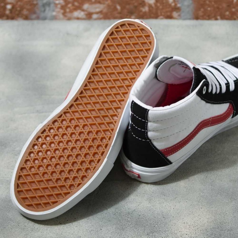 Vans Turn Sk8-Hi Skateschuhe Damen Schwarz Rot | 12569AUOX