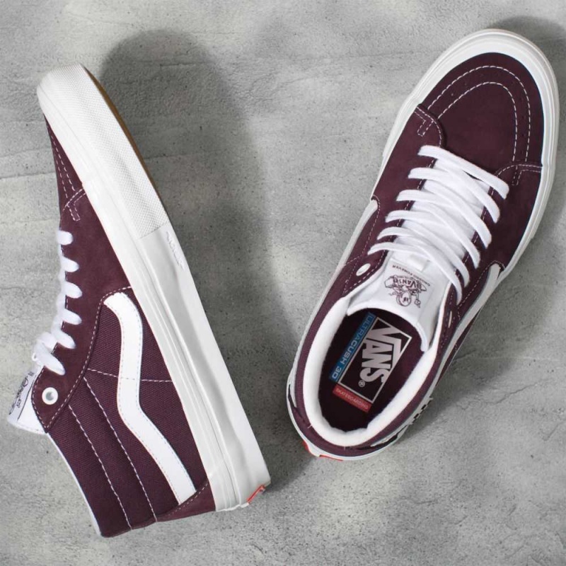 Vans Wrapped Grosso Mid Skateschuhe Damen Bordeaux | 43890EWBF