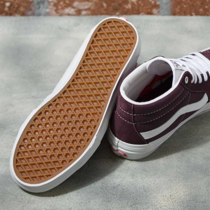 Vans Wrapped Grosso Mid Skateschuhe Damen Bordeaux | 43890EWBF