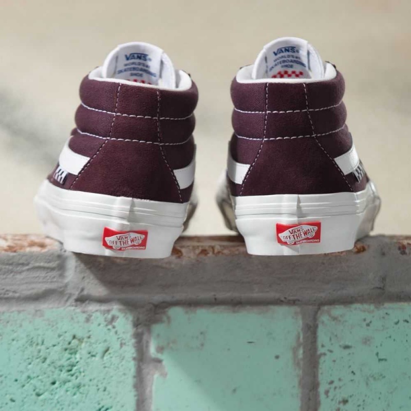 Vans Wrapped Grosso Mid Skateschuhe Damen Bordeaux | 43890EWBF