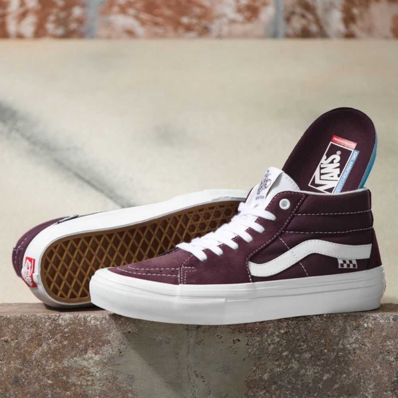 Vans Wrapped Grosso Mid Skateschuhe Damen Bordeaux | 43890EWBF