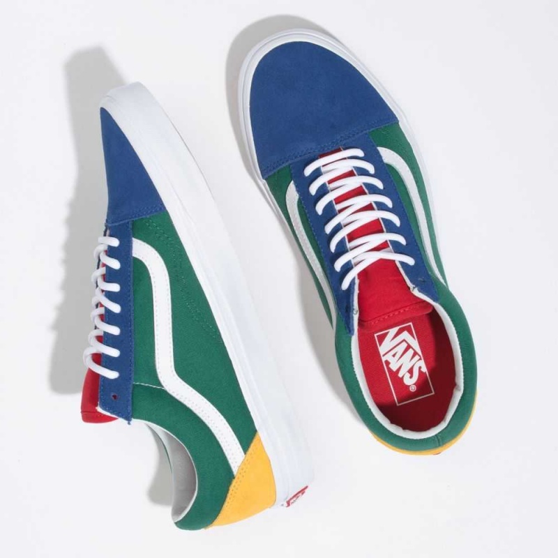 Vans Yacht Club Old Skool Classic Damen Blau Grün Gelb | 34580ZPTE