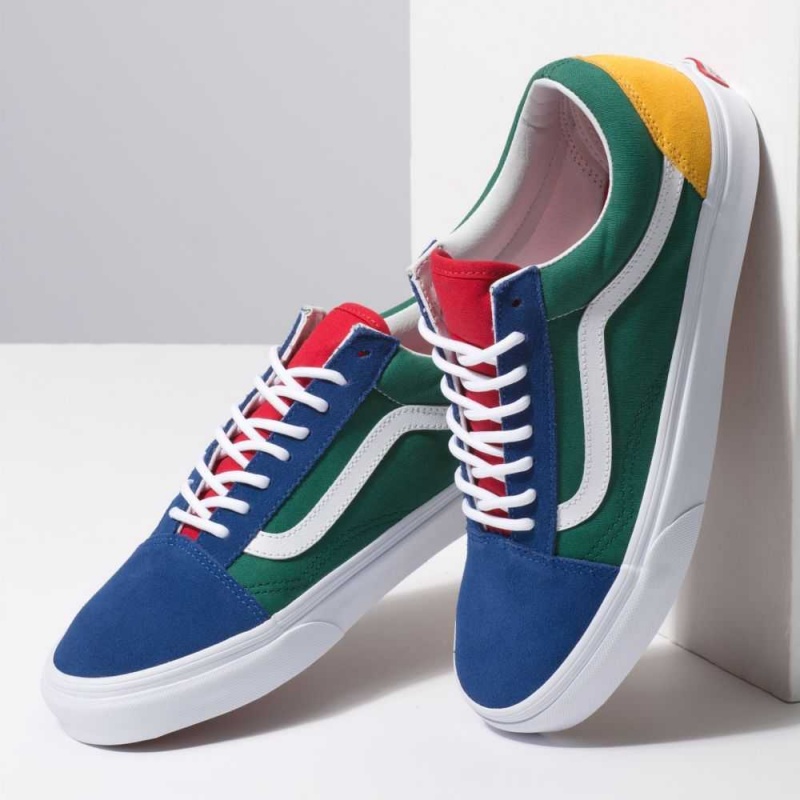 Vans Yacht Club Old Skool Classic Damen Blau Grün Gelb | 34580ZPTE