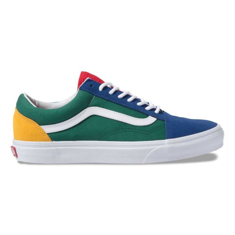 Vans Yacht Club Old Skool Classic Damen Blau Grün Gelb | 34580ZPTE