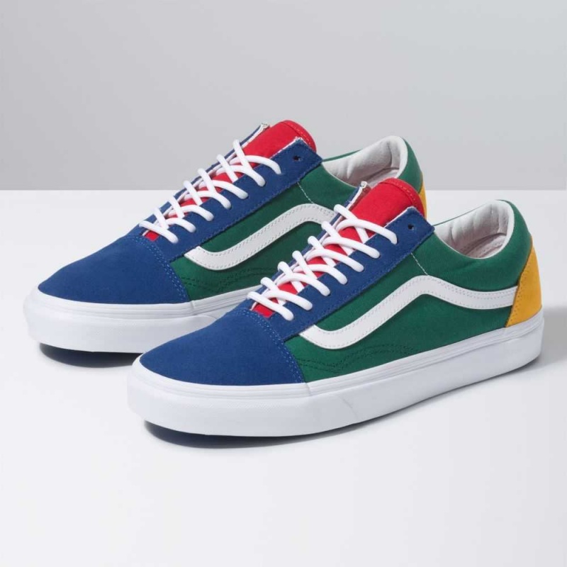 Vans Yacht Club Old Skool Classic Damen Blau Grün Gelb | 34580ZPTE